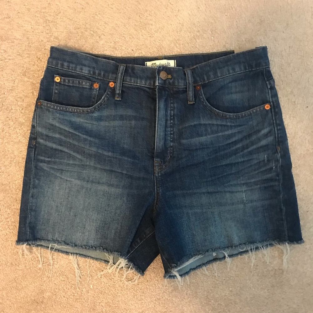 Madewell high-rise cutoff denim jean shorts